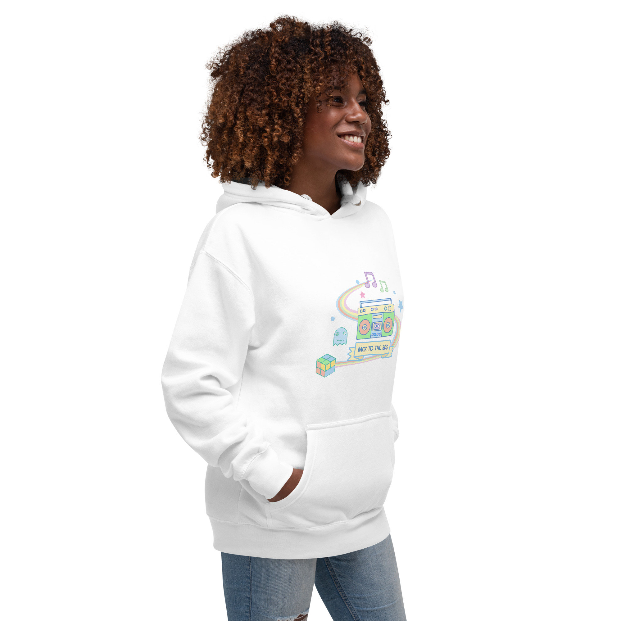 Sudadera con capucha unisex "Back to the 80s" - Imagen 2