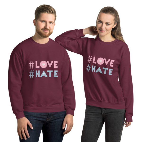 Sudadera unisex "Love/Hate"