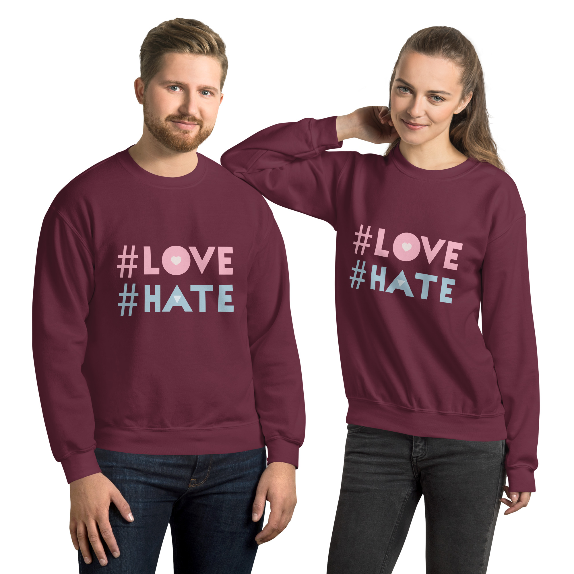 Sudadera unisex "Love/Hate"