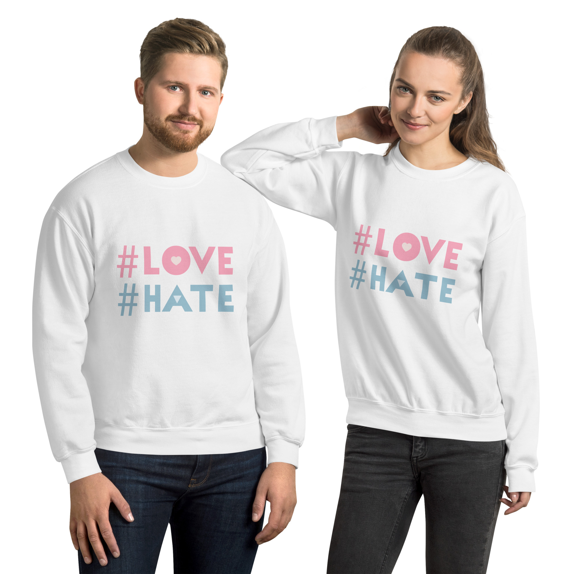 Sudadera unisex "Love/Hate" - Imagen 3