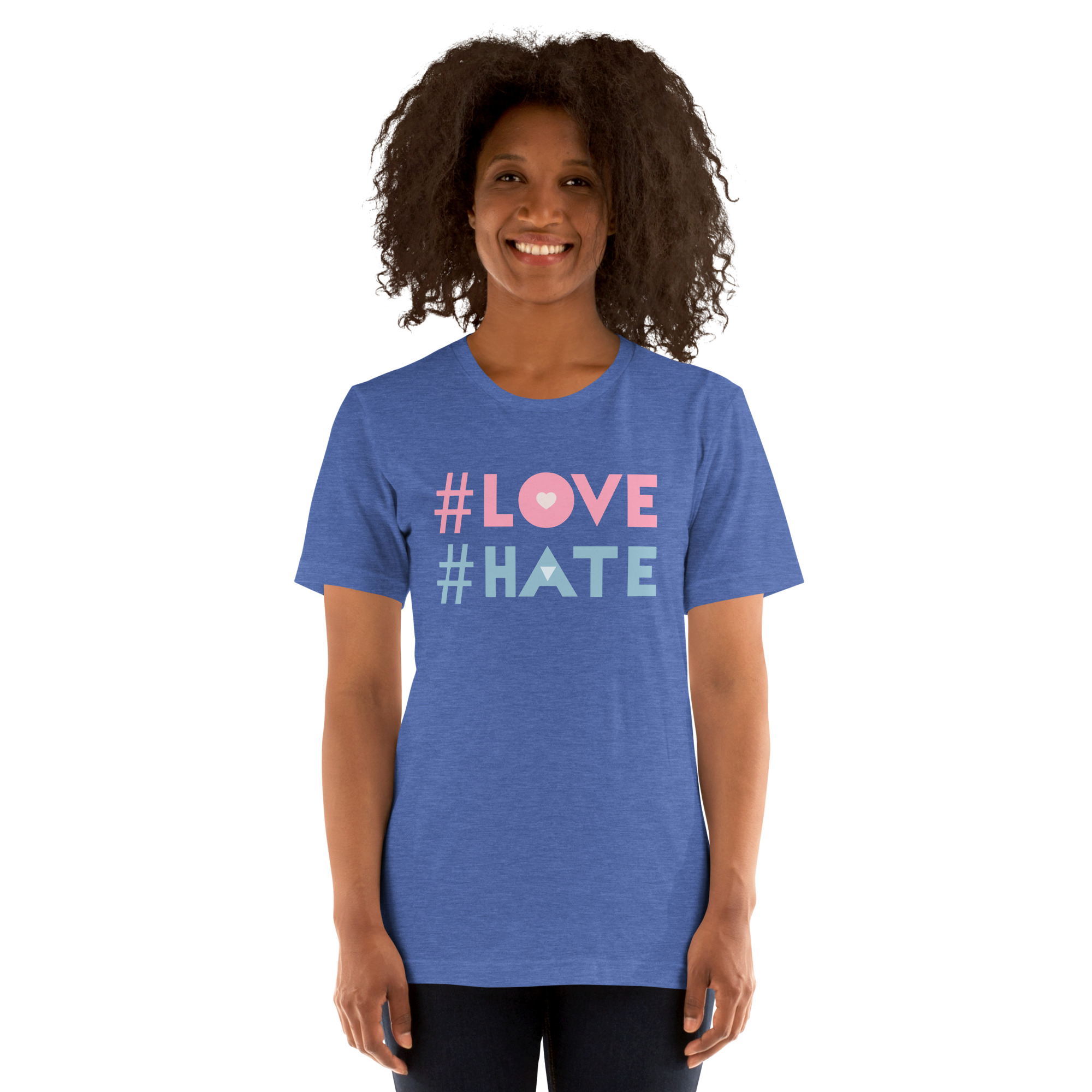 Camiseta unisex "Love/Hate" - Imagen 2