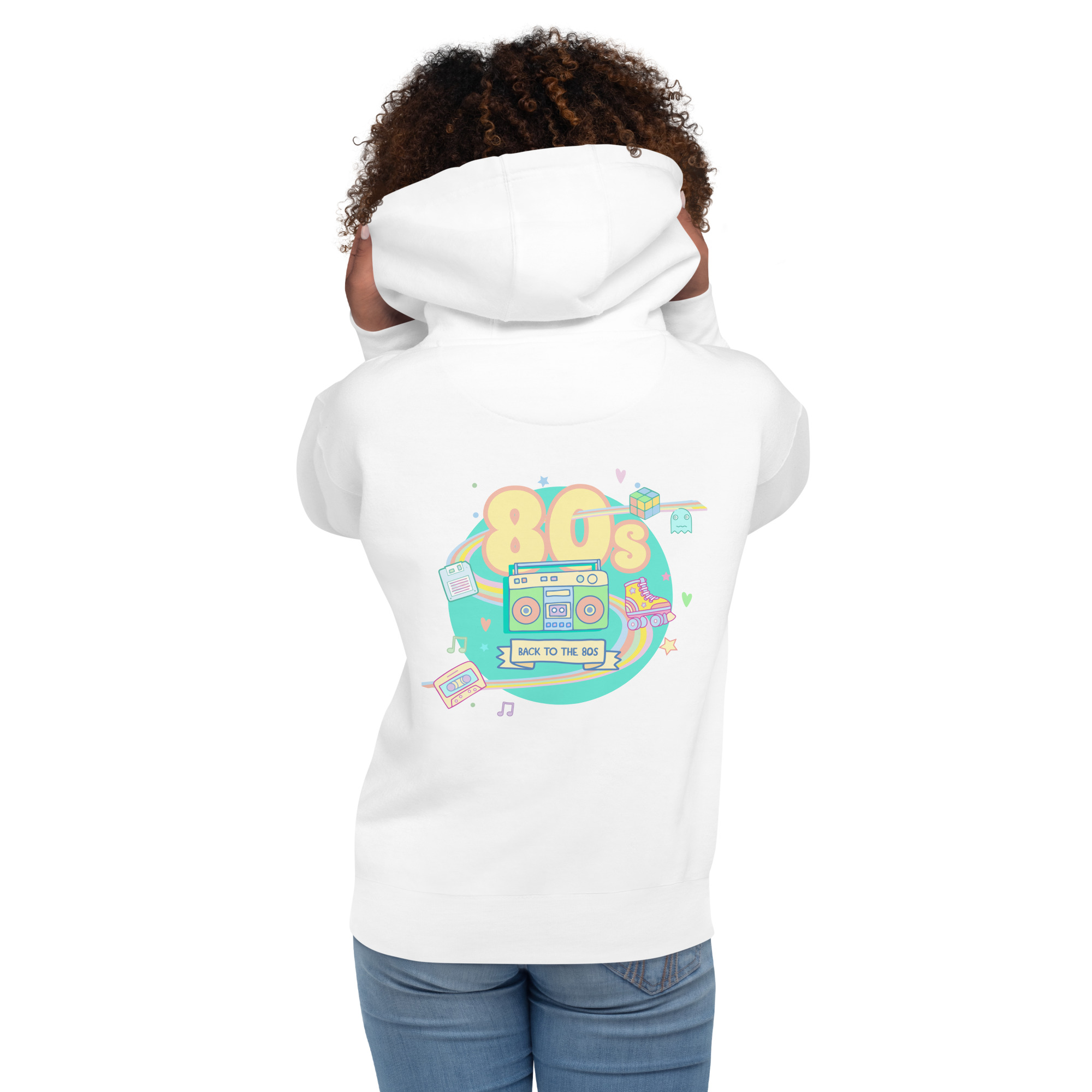 Sudadera con capucha unisex "Back to the 80s" - Imagen 5